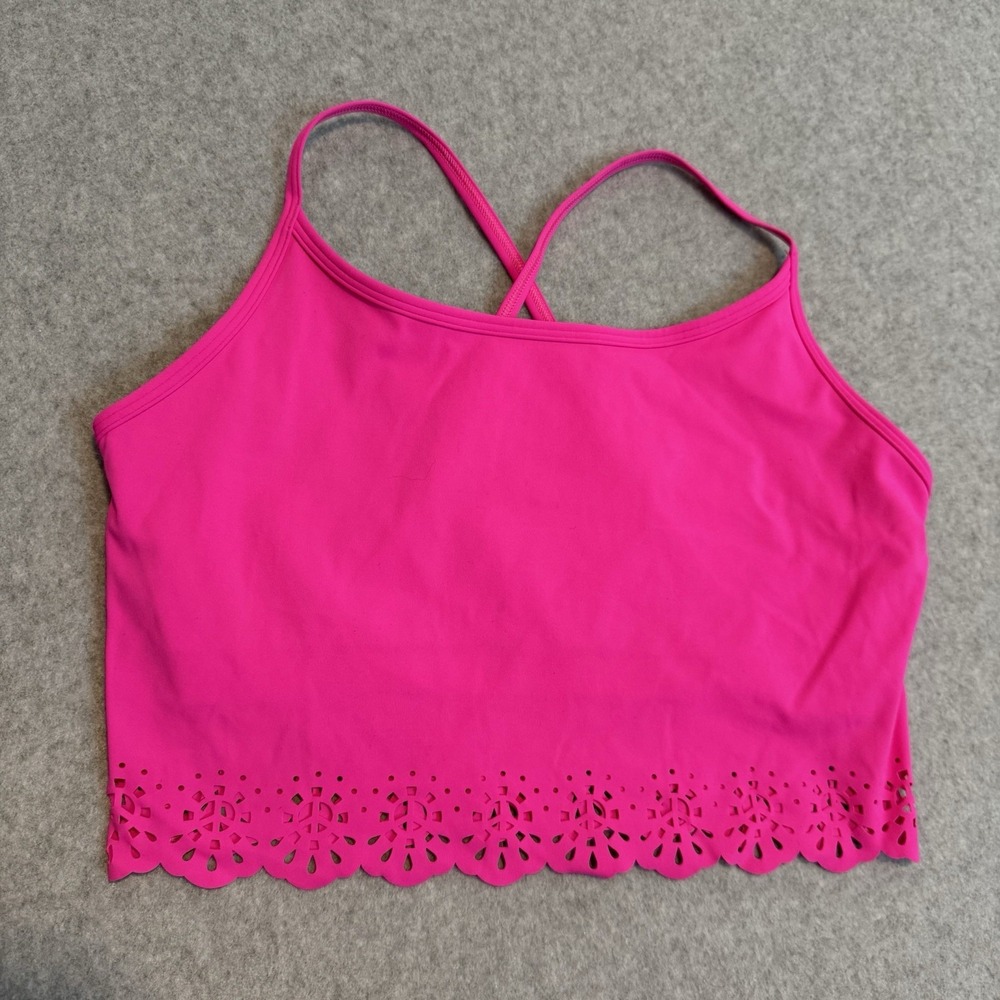 Spiritual Gangster Nirvana Petal Crop Tank Sports Bra Hype Hot Pink Sz M R$88